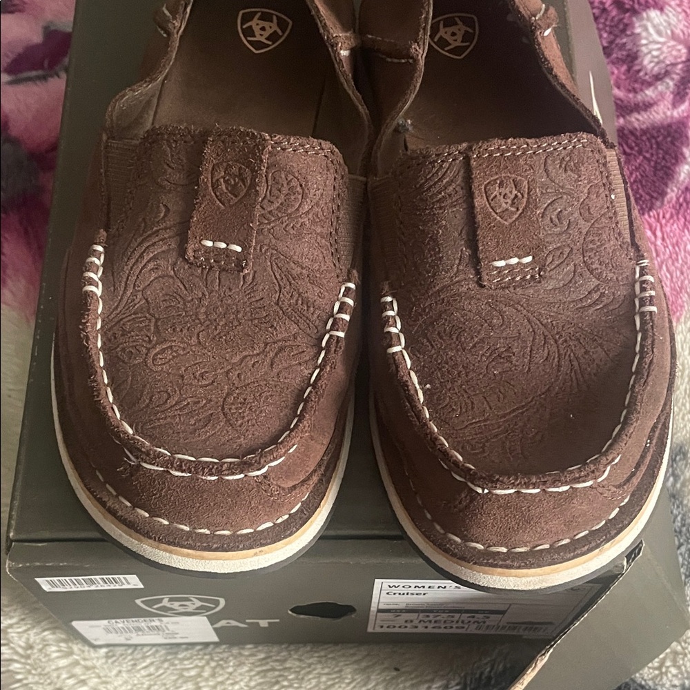 Ariat Chocolate suede Brown Women's Slip-On - Picture 3 of 4